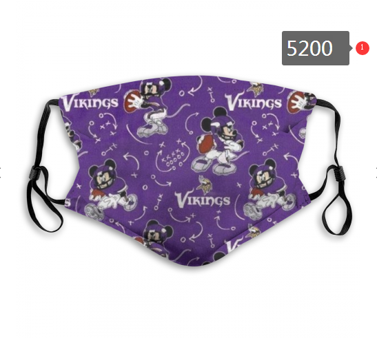 NFL Minnesota Vikings #1 Dust mask with filter->nfl dust mask->Sports Accessory